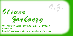 oliver zorkoczy business card